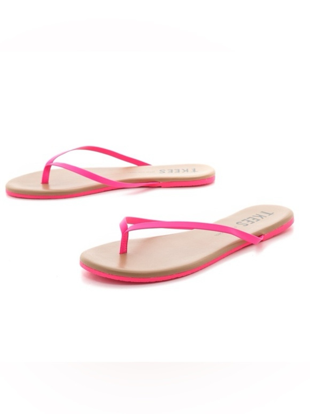 Worn Once Pop Color Flip Flops by Tkees® Pink 8 Thong Sandal